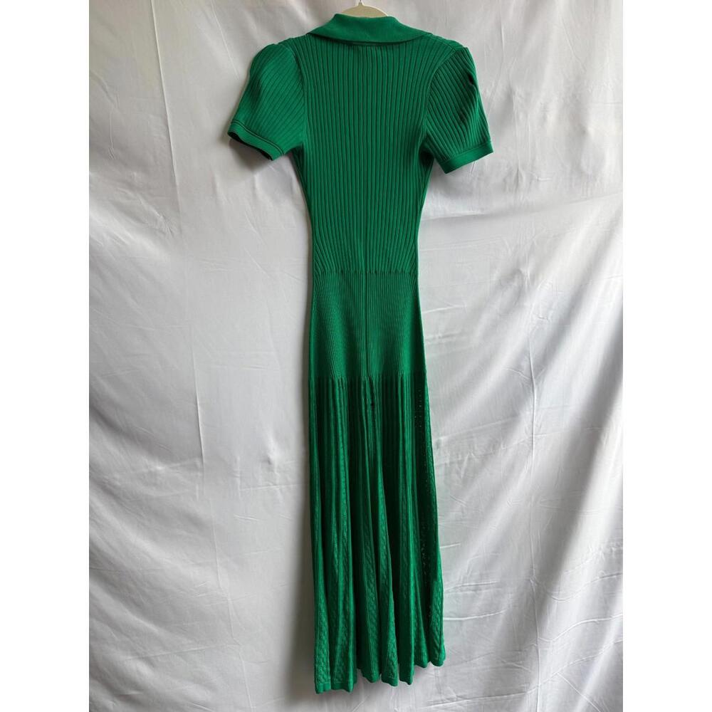 Sandro Green Lorel Dress Size 36 with hole - Picture 5 of 9